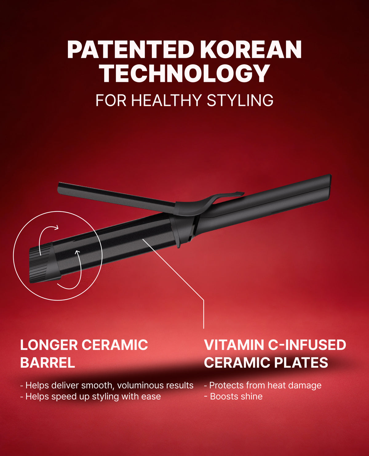 GlamMuse Curling Iron (GP628)