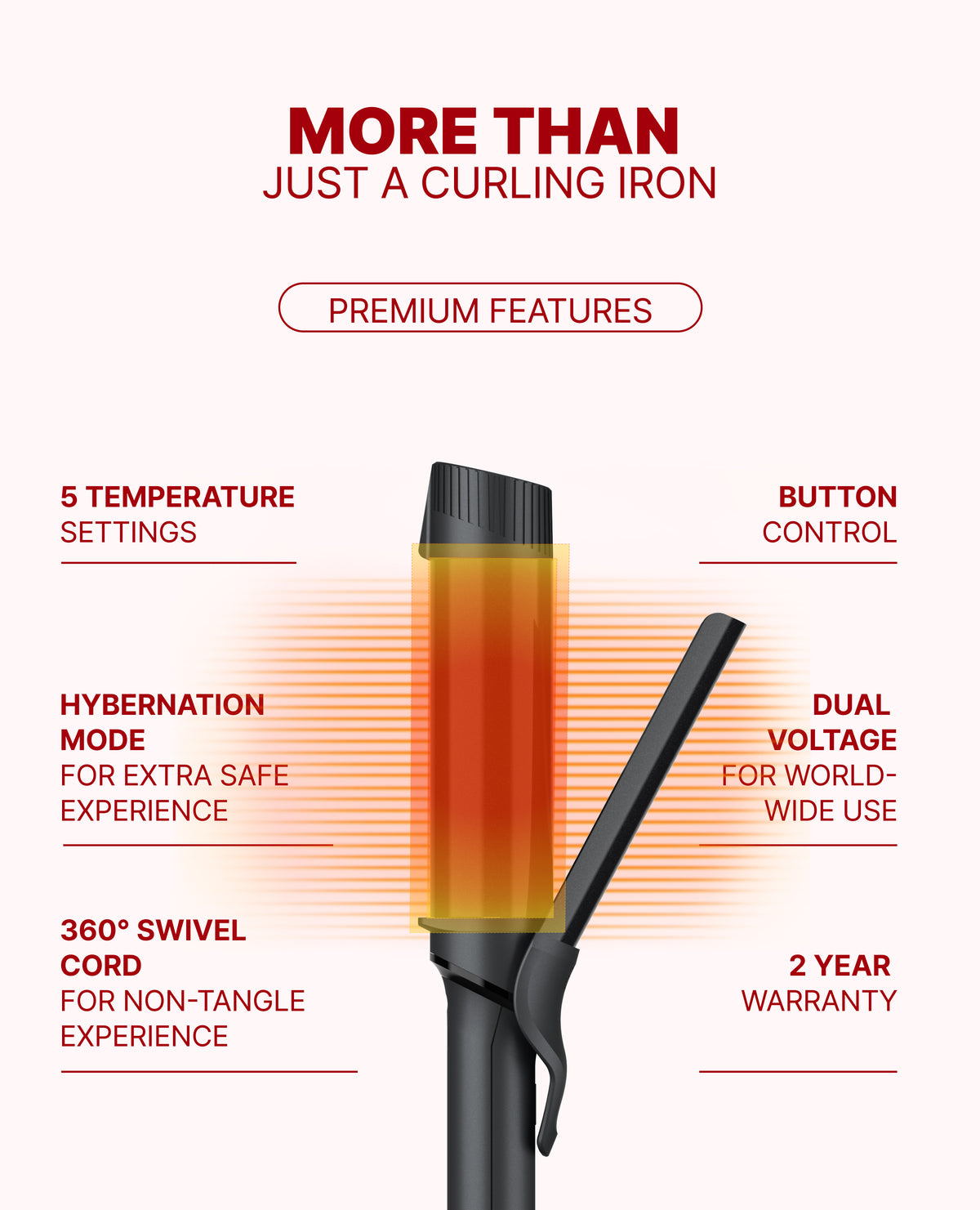 GlamMuse Curling Iron (GP628)