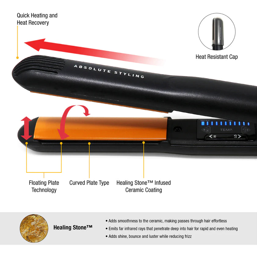Curved sales curling iron